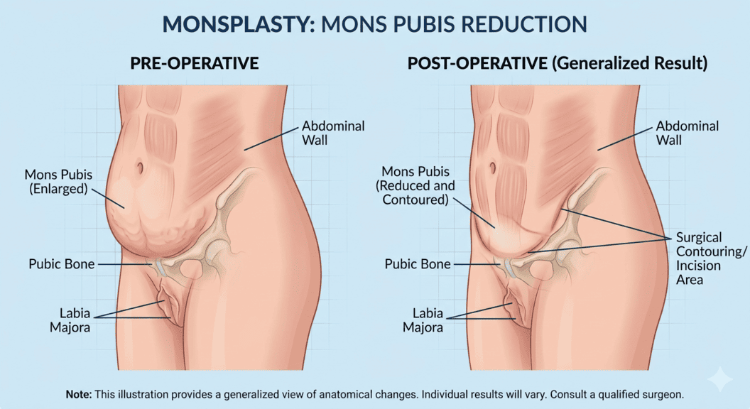 Monsplasty (Mons Pubis Reduction)